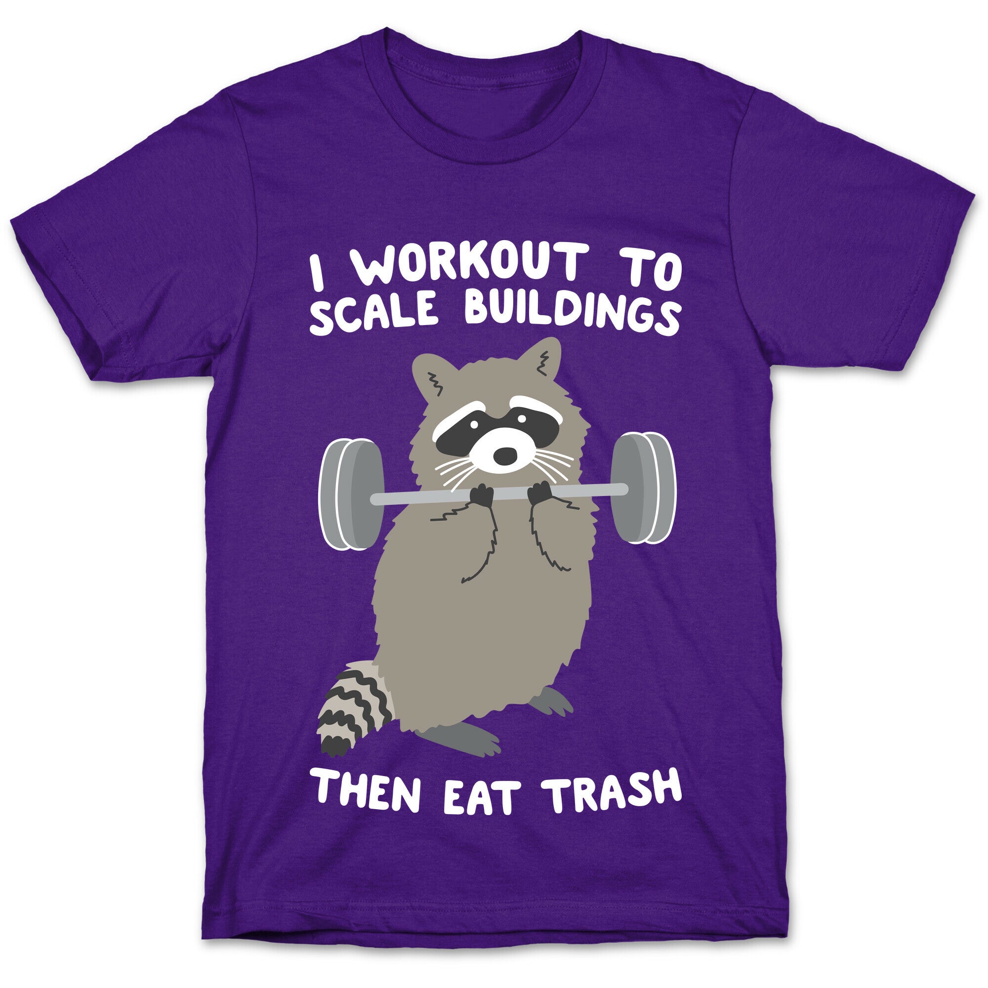 I Workout To Scale Buildings Then Eat Trash Raccoon T-Shirt
